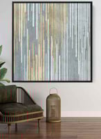 لوحة كانفاس مربع على إطار خشبي، تصميم فن تجريدي، ل...