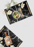 صينية تقديم مصنوعة من الأكريليك مزخرفة بتصميم شكل...