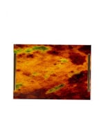 صينية تقديم مصنوعة من الأكريليك مزخرفة بتصميم ناري...