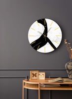 ساعة حائط مصنوعة من الأكريليك تعمل بالبطارية، بتصم...