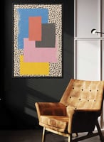 لوحة كانفاس بتصميم فن تجريدي