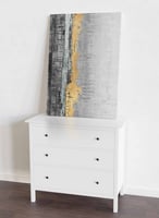 لوحة كانفاس على إطار خشبي، تصميم امواج البحر، للمن...