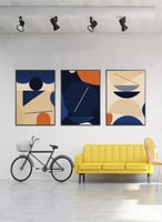 طقم من ٣ قطع لوحة فنية معاصرة