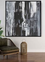 لوحة كانفاس مربع على إطار خشبي، تصميم فن تجريدي، ل...