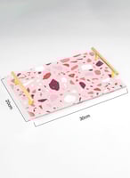 صينية تقديم مصنوعة من الأكريليك مزخرفة بتصميم ملون...