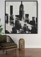 لوحة كانفاس على إطار خشبي بتصميم مدينة نيويورك
