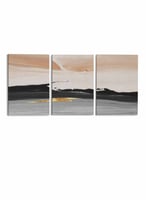 طقم من ٣ لوحات كانفاس على إطار خشبي، تصميم فن زيتي...