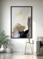 لوحة كانفاس على إطار خشبي، تصميم فن تجريدى ، للمنز...