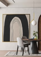 قوس قزح لوحة جدارية بلون اسود