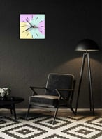 ساعة حائط مصنوعة من الأكريليك تعمل بالبطارية، بتصم...