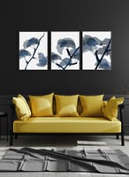 طقم من ٣ لوحات كانفاس على إطار خشبي، تصميم رسم جما...