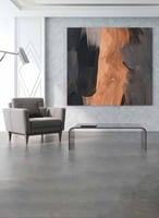 لوحة كانفاس مربع على إطار خشبي، تصميم فن تجريدي، ل...