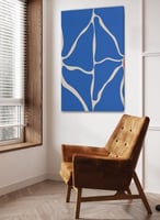 لوحة كانفاس على إطار خشبي بتصميم فن تجريدي