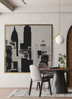 لوحة كانفاس على إطار خشبي بتصميم مدينة نيويورك