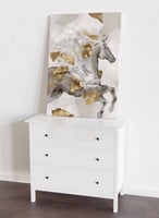 لوحة كانفاس على إطار خشبي، تصميم فن تجريدى لحصان ا...