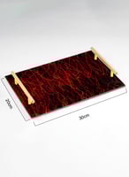 صينية تقديم مصنوعة من الأكريليك مزخرفة بتصميم خربش...