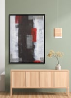 لوحة كانفاس على إطار خشبي بتصميم فن تجريدي