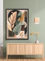 لوحة كانفاس على إطار خشبي بتصميم نباتات