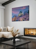 لوحة كانفاس على إطار خشبي لقلعة أوساكا في اليابان