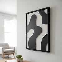 لوحة جدارية بارزة مصنوعة يدويا بتصميم عصري مع إطار...