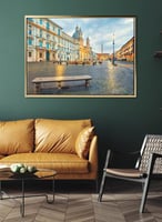 لوحة كانفاس على إطار خشبي لساحة نافونا بمدينة روما...