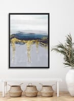 لوحة كانفاس على إطار خشبي بتصميم فن تجريدي