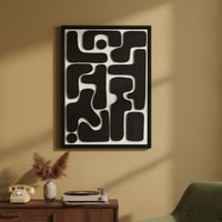 لوحة جدارية بارزة مصنوعة يدويا بتصميم عصري مع إطار...