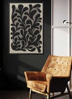 لوحة كانفاس على إطار خشبي بتصميم فن تجريدي