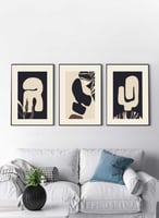 طقم من 3 لوحات كانفاس على إطار خشبي، تصميم رسم جما...