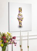 لوحة كانفاس على إطار خشبي بالفن التصوري لتصميم فن...