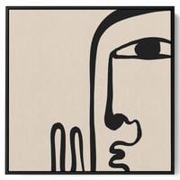 لوحة كانفاس مربع على إطار خشبي، تصميم فن تجريدي لو...