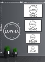 لوحة كانفاس على إطار خشبي بتصميم فن تجريدي زهور مل...