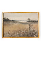 لوحة كانفاس على إطار خشبي بإطار خارجي باللون الخشب...