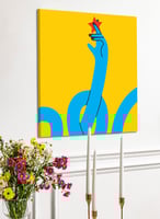 لوحة كانفاس على إطار خشبي بالفن التصوري لتصميم فن...