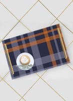 صينية تقديم مصنوعة من الأكريليك مزخرفة بتصميم كارو...