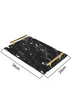 صينية تقديم مصنوعة من الأكريليك مزخرفة بتصميم رخام...