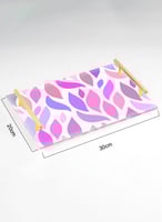 صينية تقديم مصنوعة من الأكريليك مزخرفة بتصميم ورق...