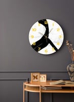 ساعة حائط مصنوعة من الأكريليك تعمل بالبطارية، بتصم...