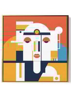 لوحة كانفاس على إطار خشبي بالفن التصوري لتصميم اشك...