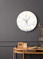 ساعة حائط مصنوعة من الأكريليك تعمل بالبطارية، بتصم...