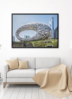 لوحة كانفاس على إطار خشبي لمتحف المستقبل في دبي با...