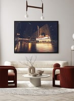 لوحة كانفاس على إطار خشبي لمسرح شيكاغو في أمريكا