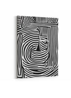 لوحة كانفاس على إطار خشبي، تصميم فن تجريدى للمتاهه...