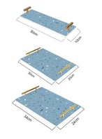 صينية تقديم مصنوعة من الأكريليك بمقابض معدنية ذهبي...