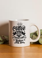 كوب ١١ أونصة من السيراميك بتصميم القهوة تجعل كل شي...