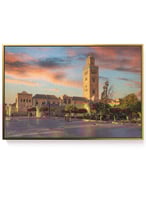 لوحة كانفاس على إطار خشبي لجامع الكتبية بمدينة مرا...