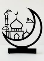ستاند ديكور من الأكريليك بشكل هلال رمضان ومسجد