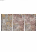 طقم لوحة تجريدية كبيرة مقسمه من 3 لوحات بتصميم رسم...