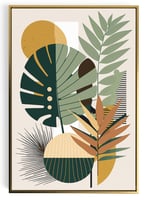 لوحة كانفاس على إطار خشبي بتصميم نباتات