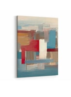 لوحة كانفاس على إطار خشبي، تصميم الوان متعددة ، لل...